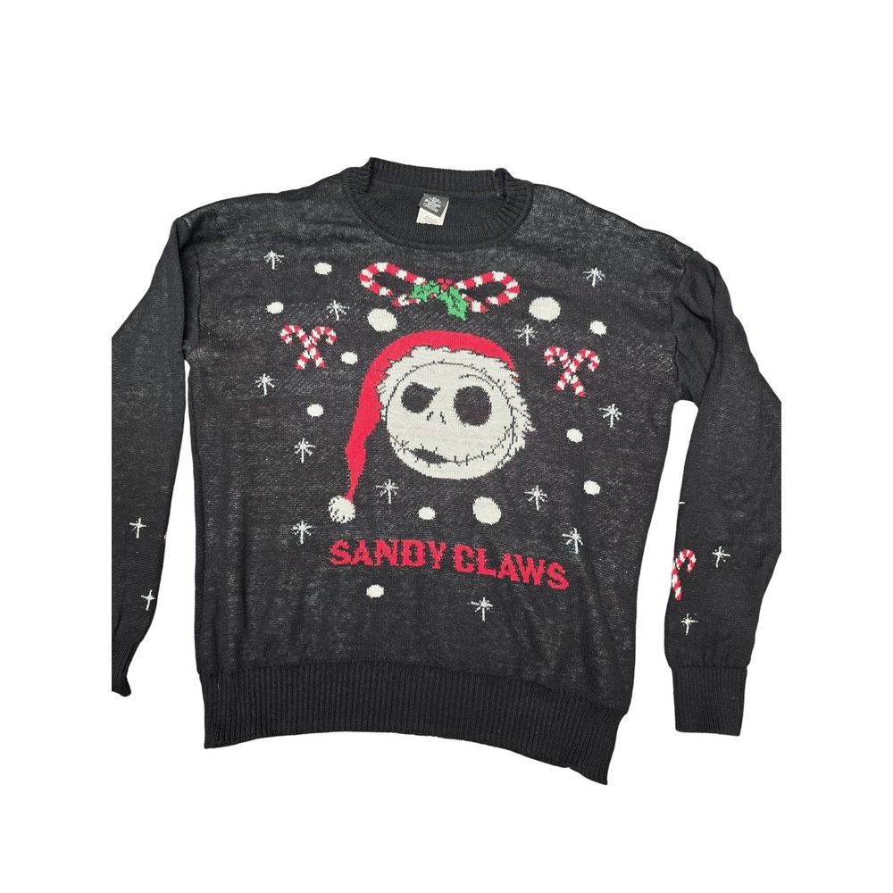 Nightmare Before Christmas Sweater Mens Large Sandy Claws Jack Skellington Xmas
